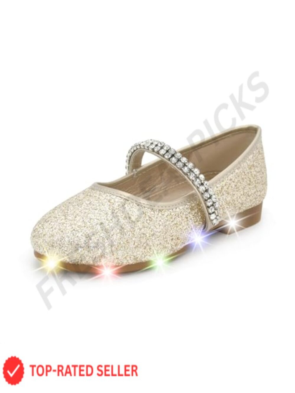 Light Up Toddler Little Girls Ballet Mary Jane Flats Dress Shoes - Picture 1 of 6